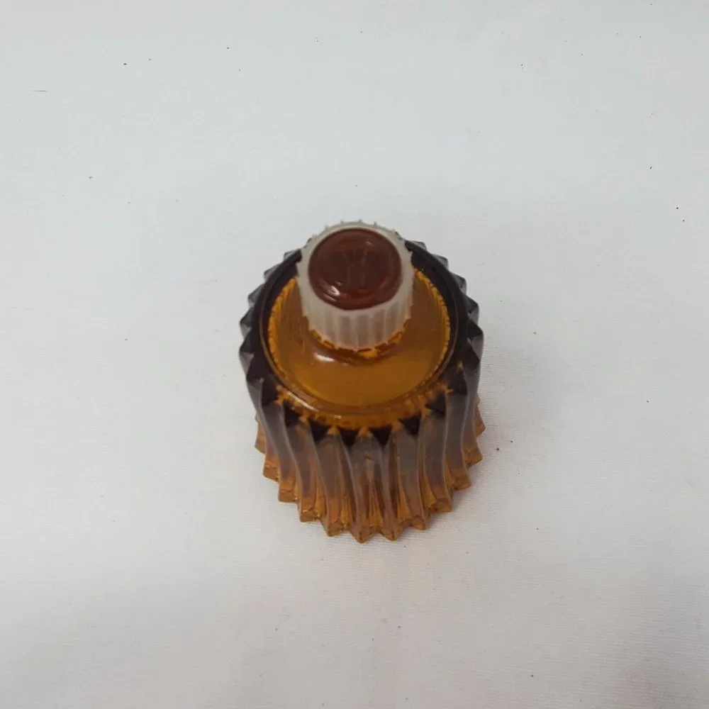 Homco Amber Ribbed Glass Peg Votive Cup Candle Holder VTG - Picture 8 of 8